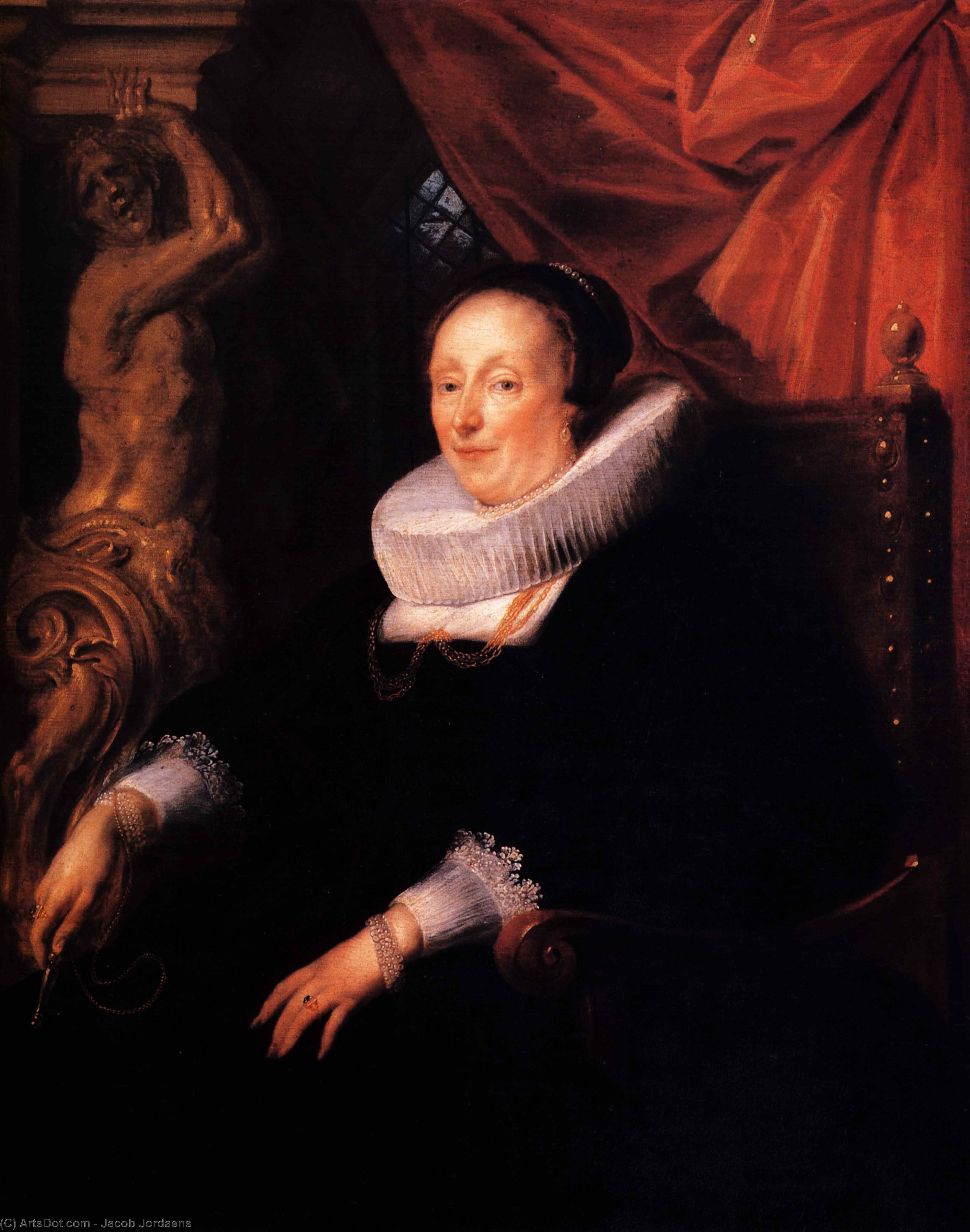 Portrait Of The Wife Of Johan Wierts — Jacob Jordaens
