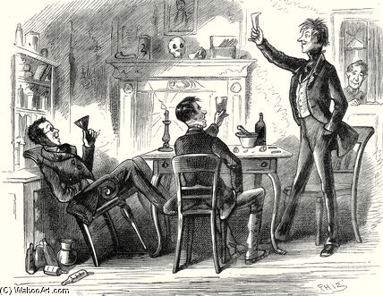 Mr. Bob Sawyer's Boy Peeped Through The Glass Door, — Hablot Knight Browne