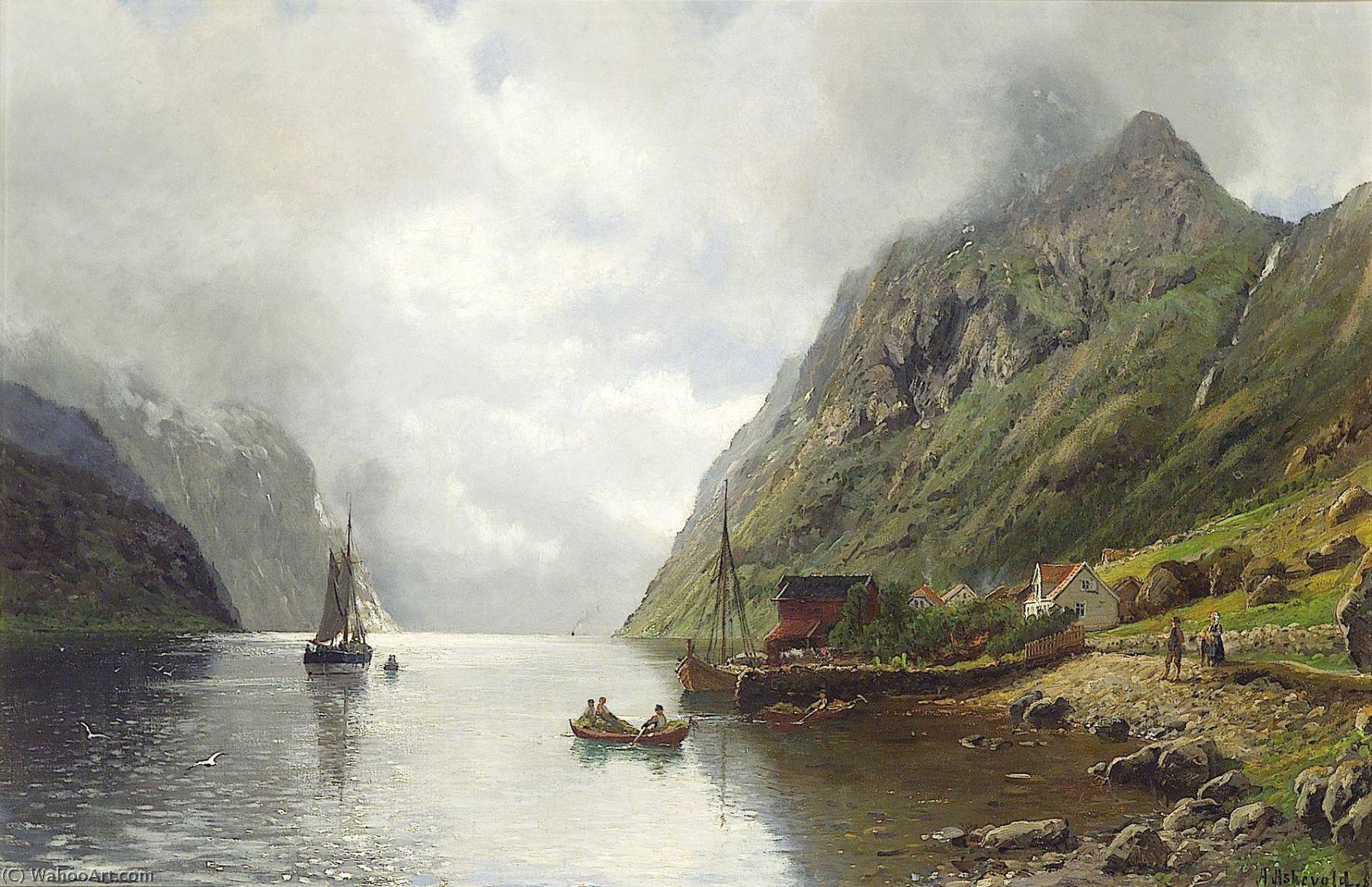 Norwegian Norsk Fjordlandskap Norwegian Fjord Landscape — Anders Monsen Askevold