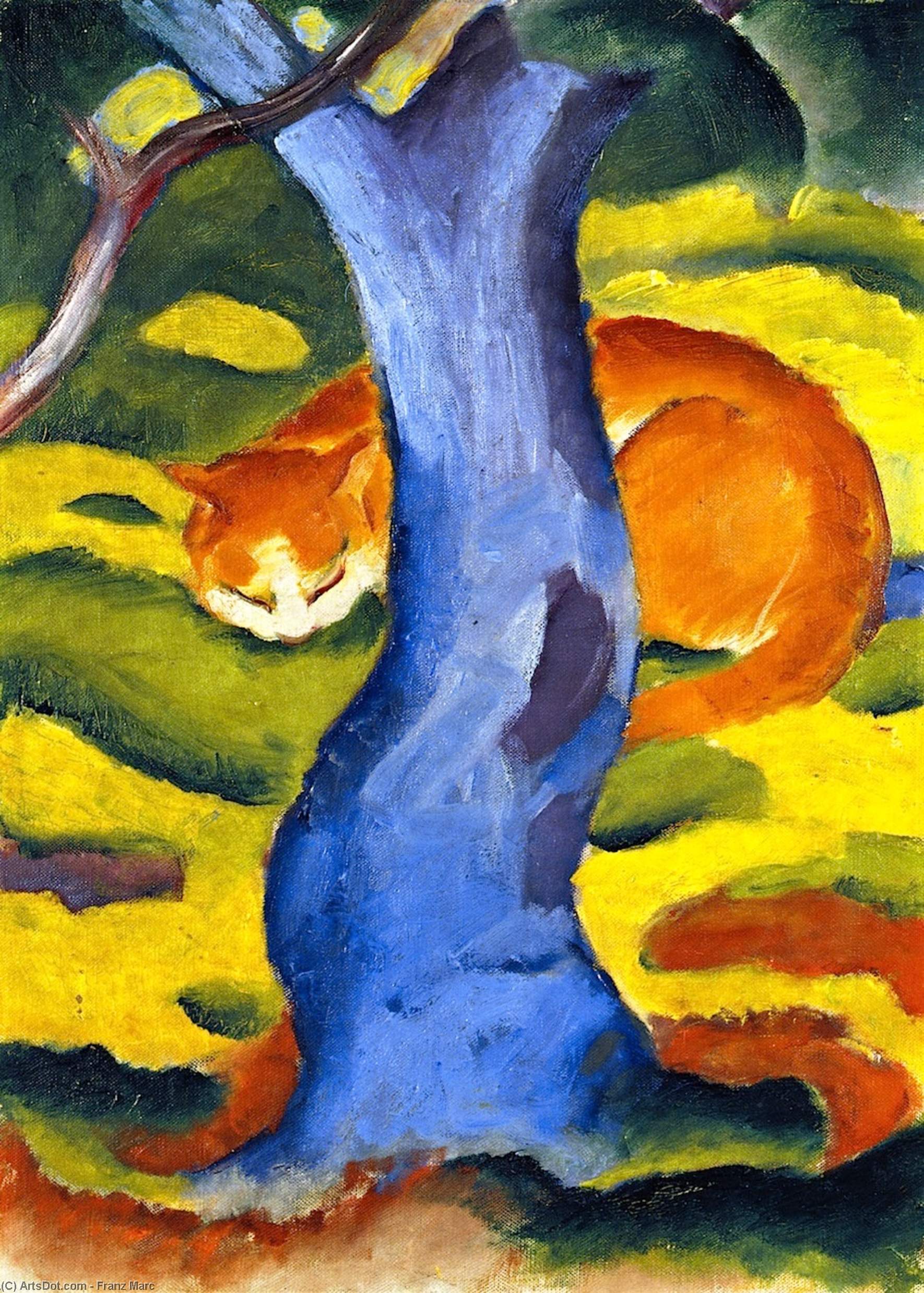 Children's Picture (also Known As Cat Behind A Tree) — Franz Marc