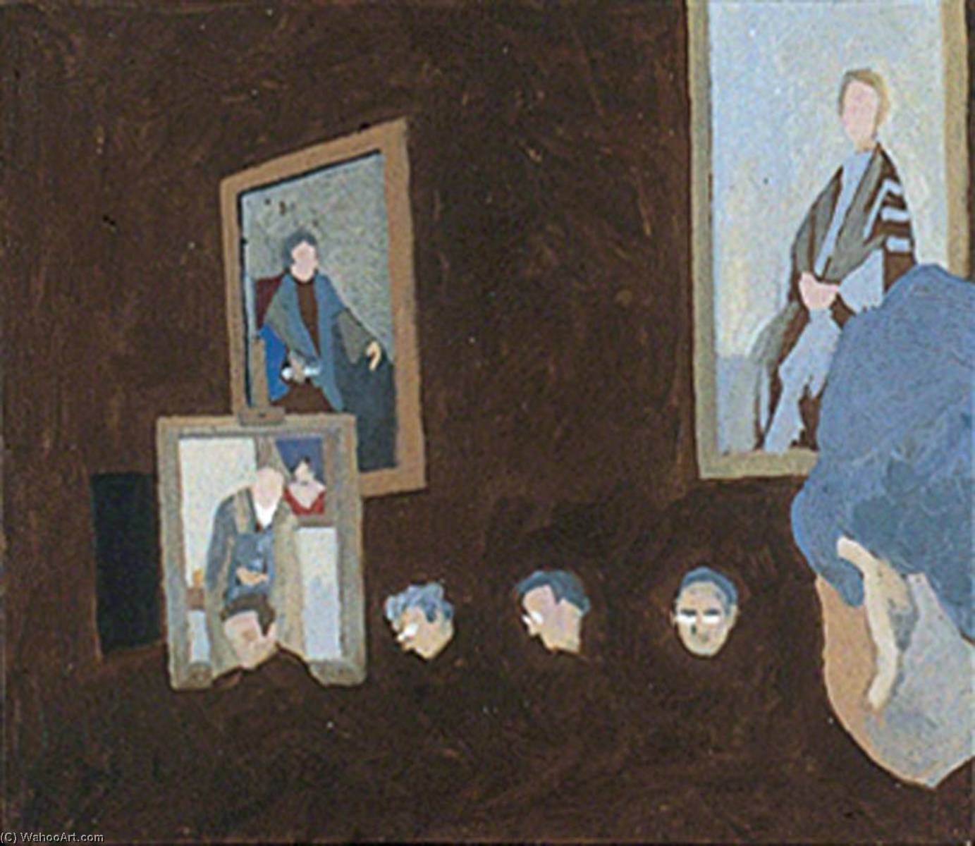 New Portrait Of Edward Boyle (itself Representing A Nineteenth Century Portrait), Presented To Senate, With Charley Mo And The Annigoni Shown To The Right, 2 February 1983 — Stephen Chaplin