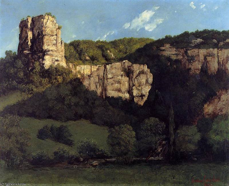 Landscape Bald Rock In The Valley Of Ornans — Gustave Courbet