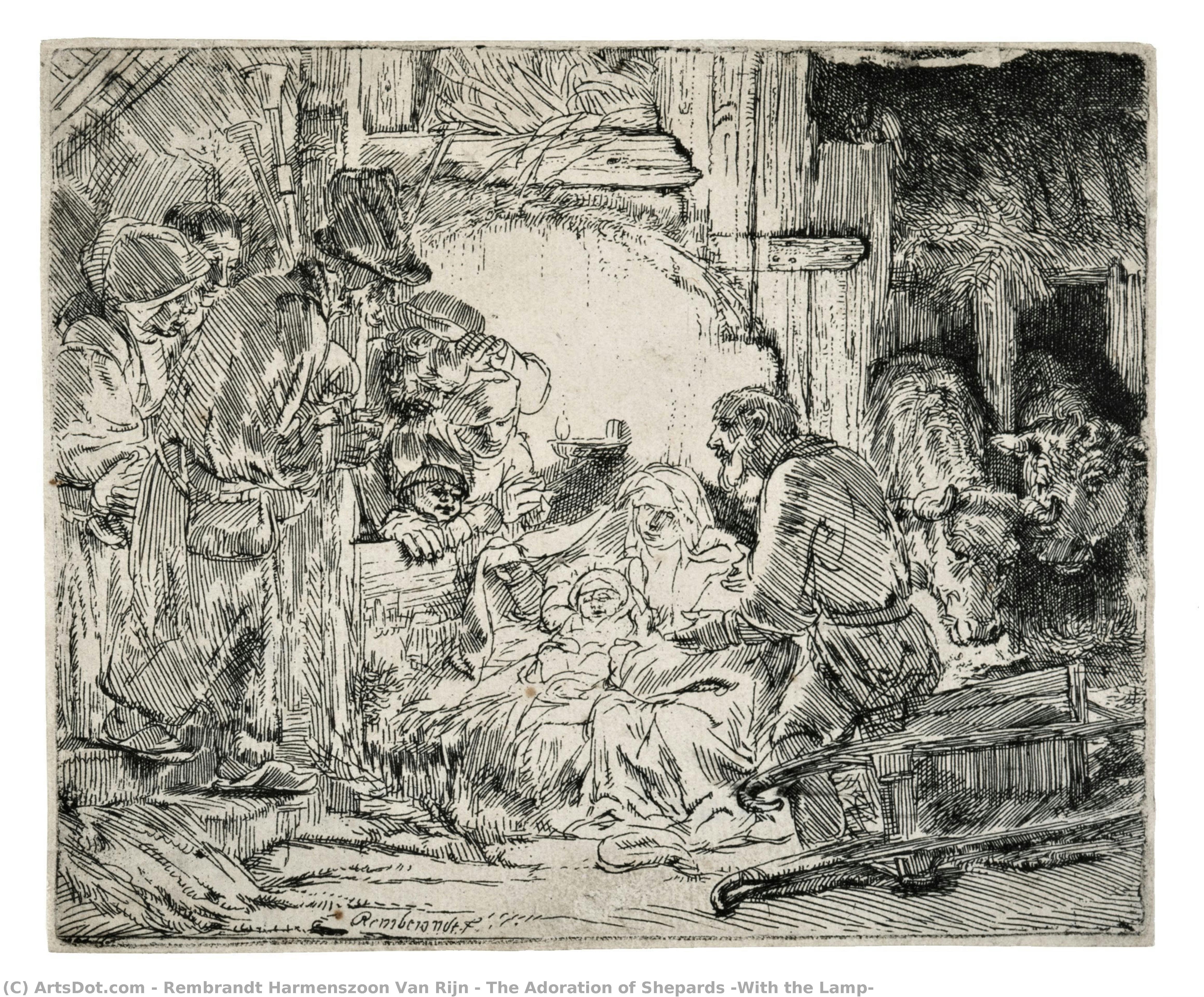 The Adoration Of Shepards (with The Lamp) — Rembrandt Van Rijn