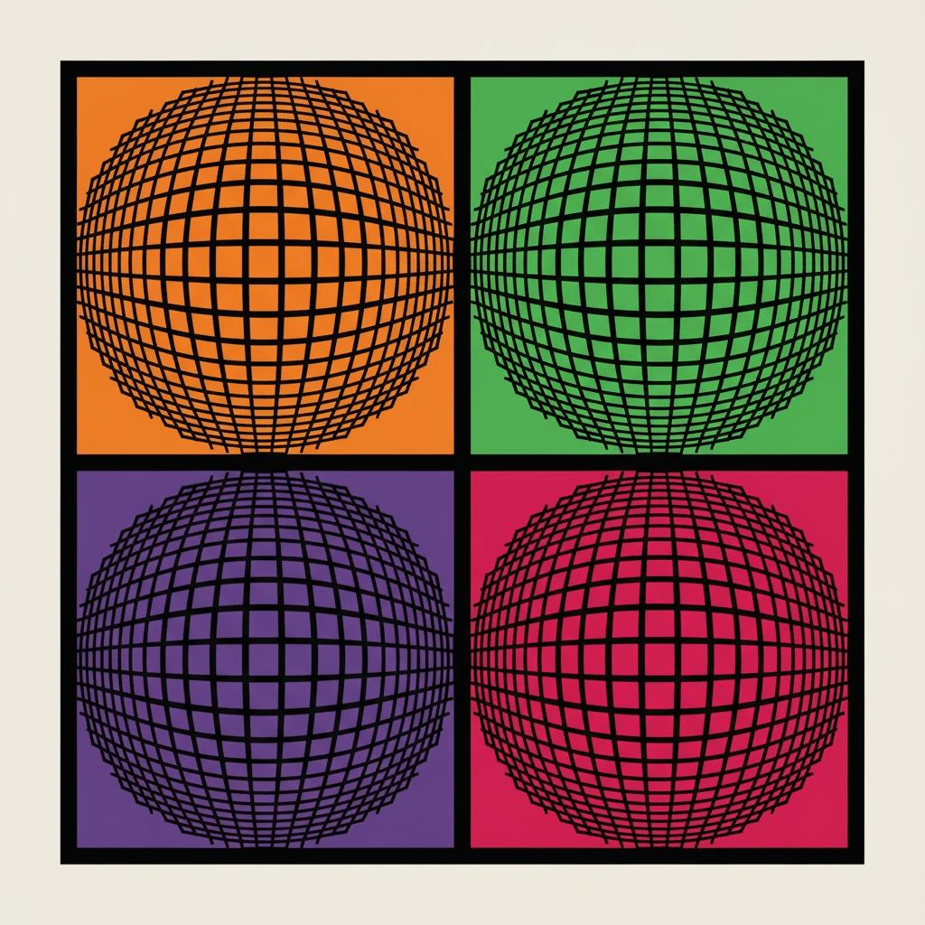 Chromatic Spheres In Geometric Order: A Monumental Quadrant Of Saturated Precision — Caroline Pelletier