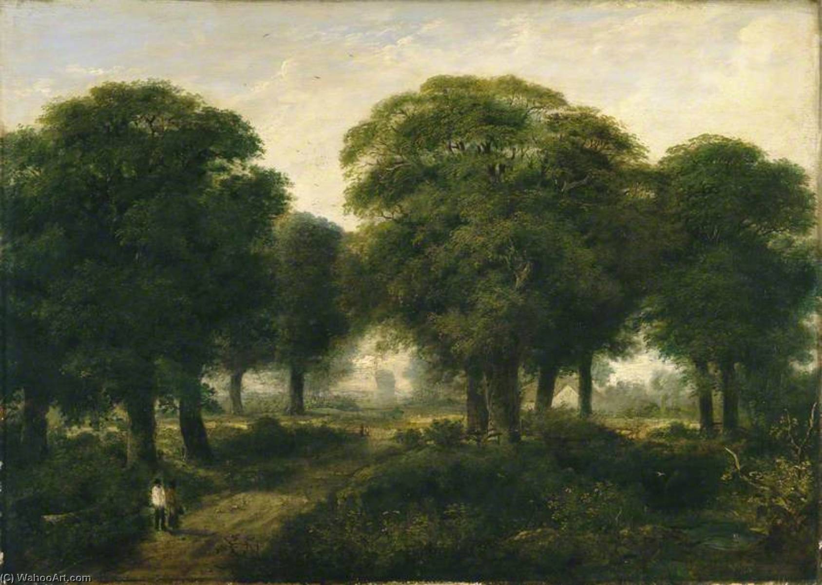 Wooded Landscape With Windmill — William Henry Crome