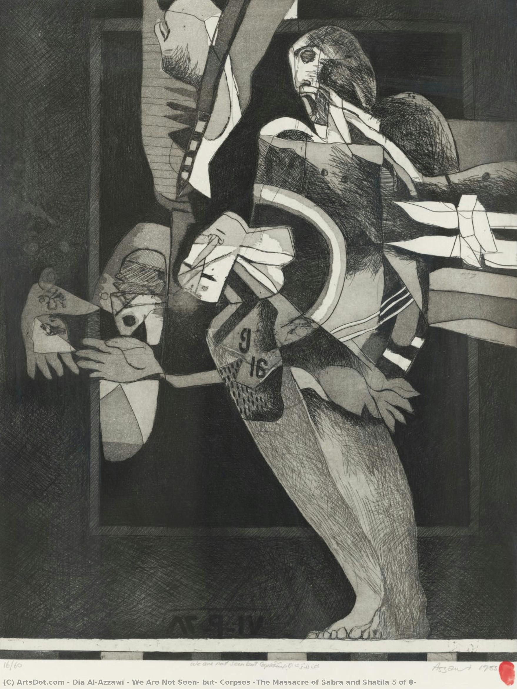 We Are Not Seen, But, Corpses (the Massacre Of Sabra And Shatila 5 Of 8) — Dia Al-azzawi