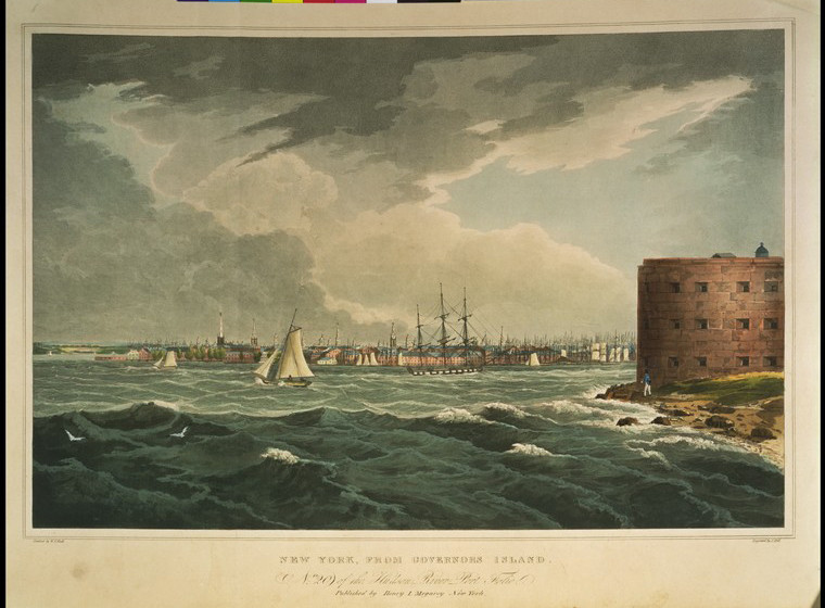 New York, From Governors Island — William Guy Wall