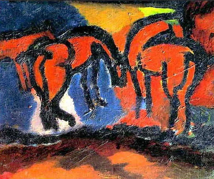 Horses — David Davidovich Burliuk