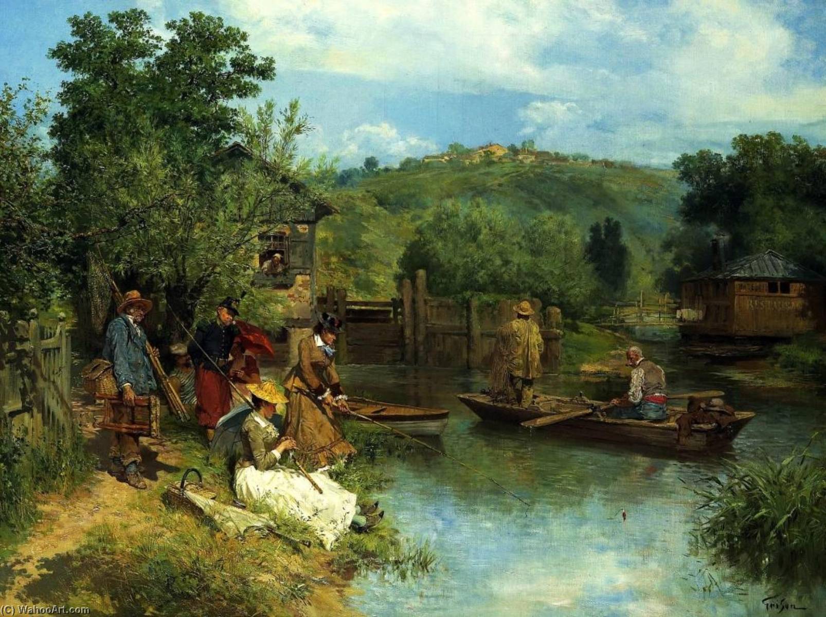 The Fishing Party — Francois Adolphe Grison