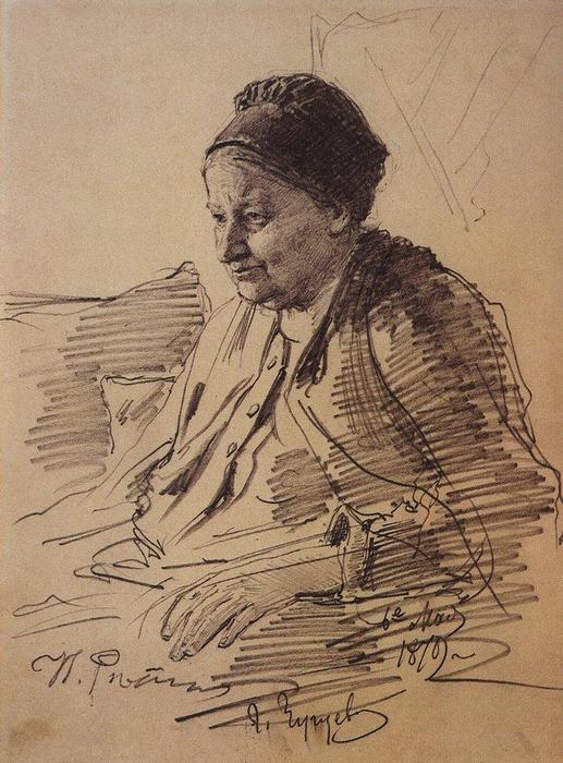 Portrait Of T.s. Repina, Mother Of The Artist — Ilya Yefimovich Repin