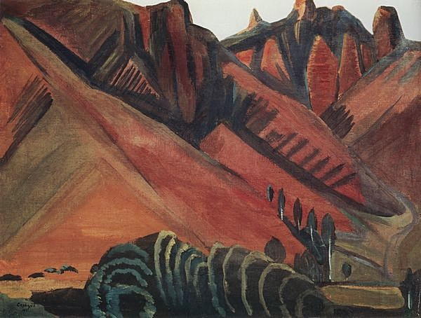 Landscape With Mountains. Surb Khach Rocks. Gohtan. — Martiros Sarian