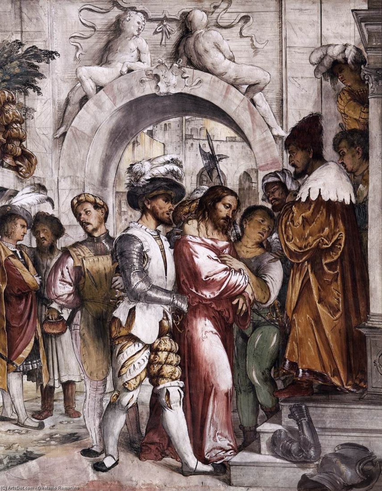 Christ Before Pilate (detail) — Girolamo Romanino