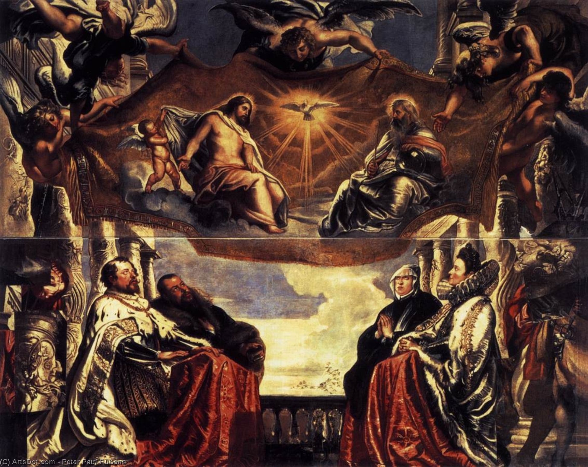 The Gonzaga Family Worshipping The Holy Trinity — Peter Paul Rubens