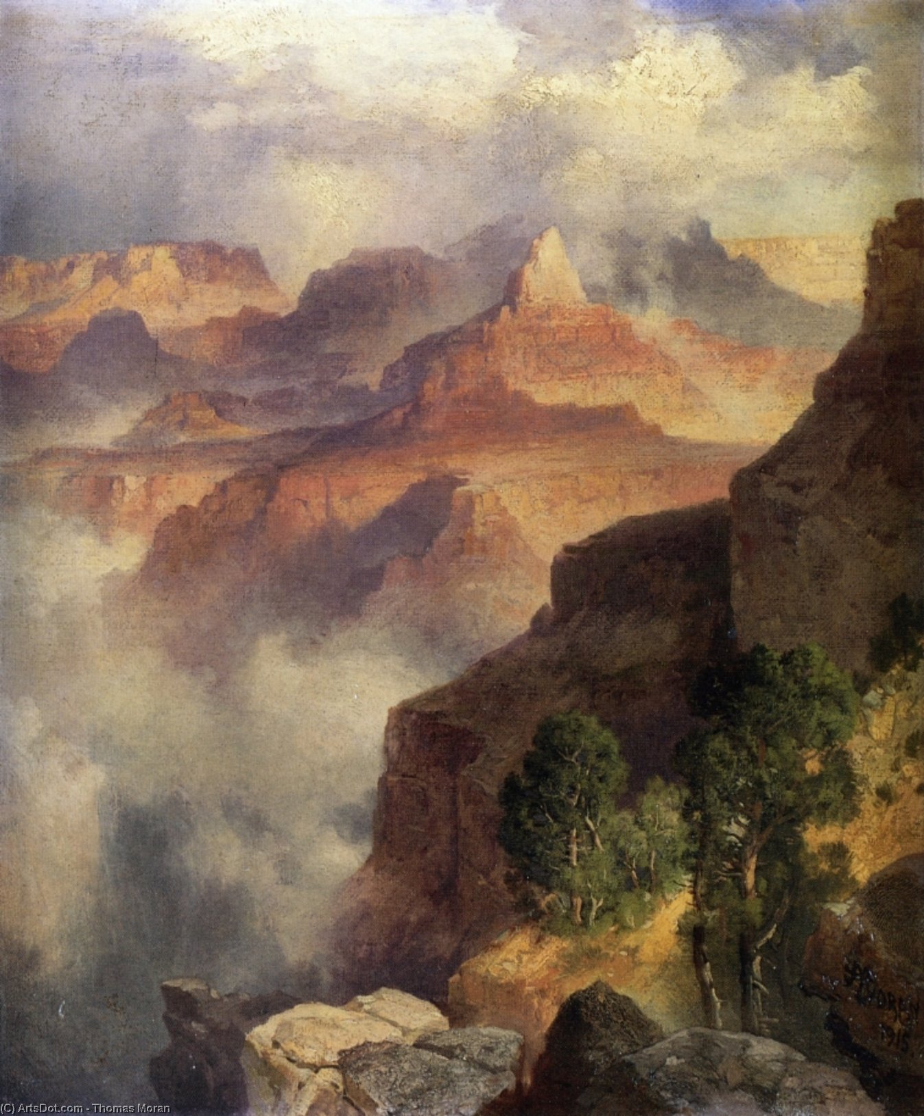 A Bit Of The Grand Canyon - Grand Canyon Of The Colorado River — Thomas Moran