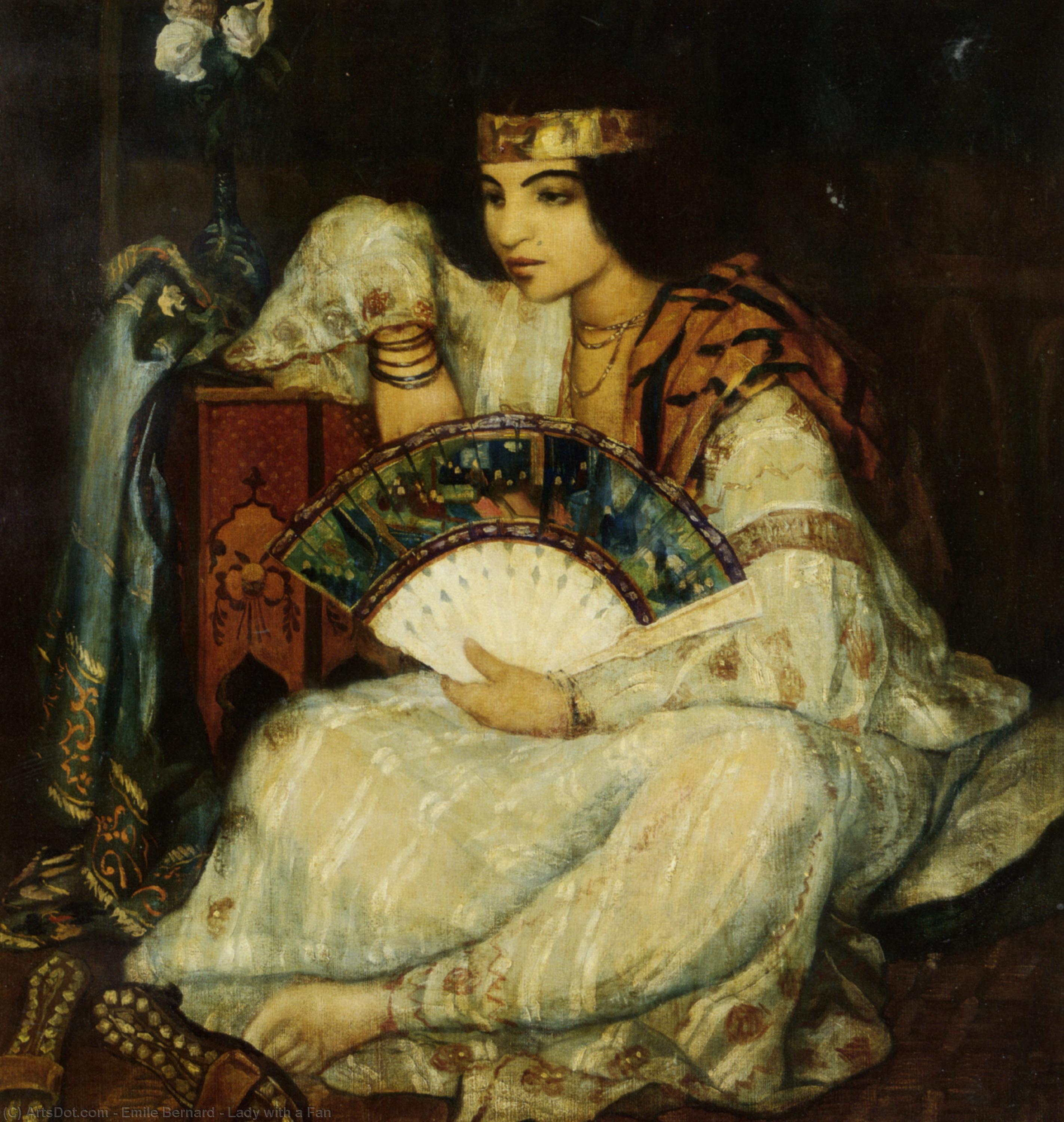 Lady With A Fan — Émile Bernard