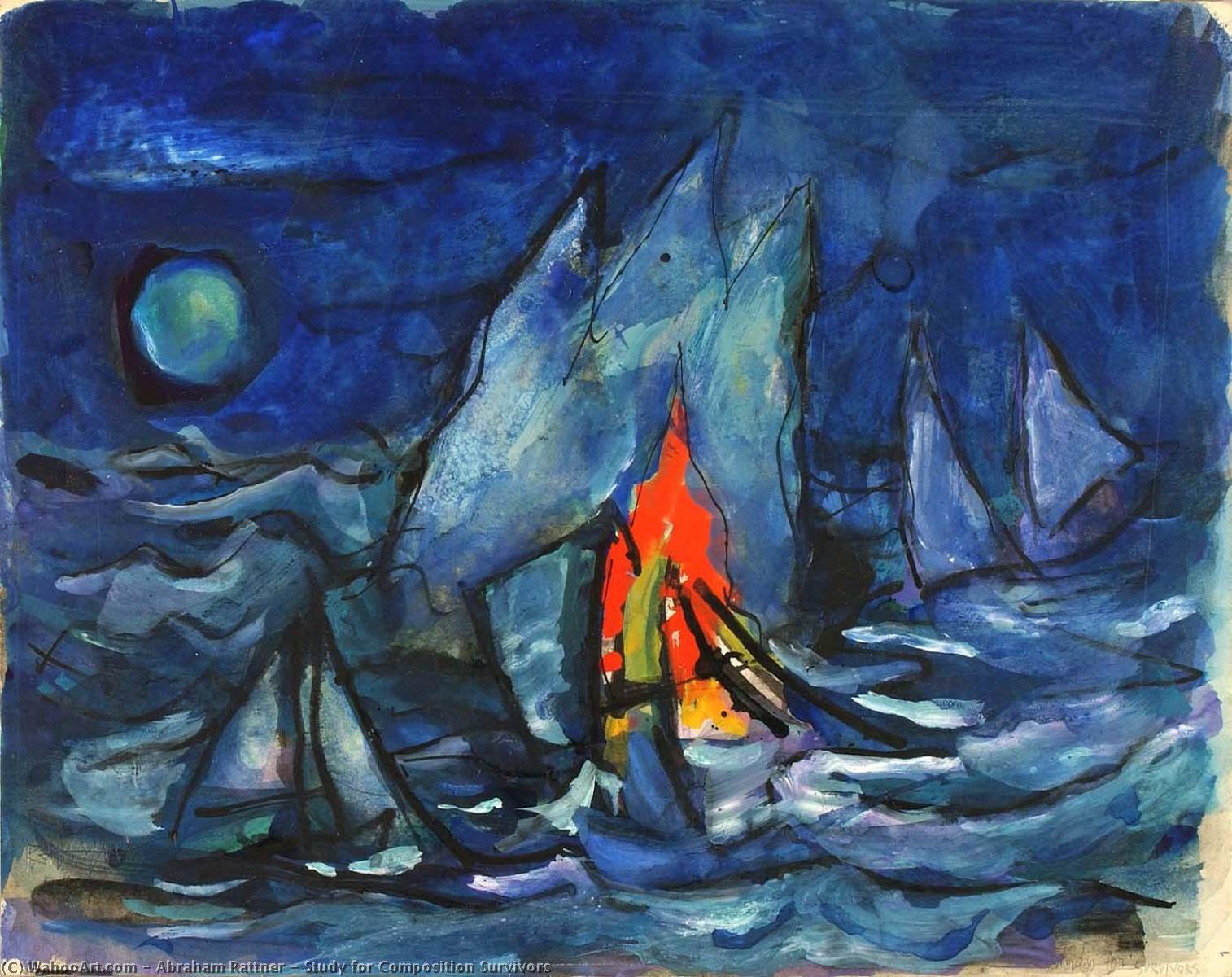Study For Composition Survivors — Abraham Rattner