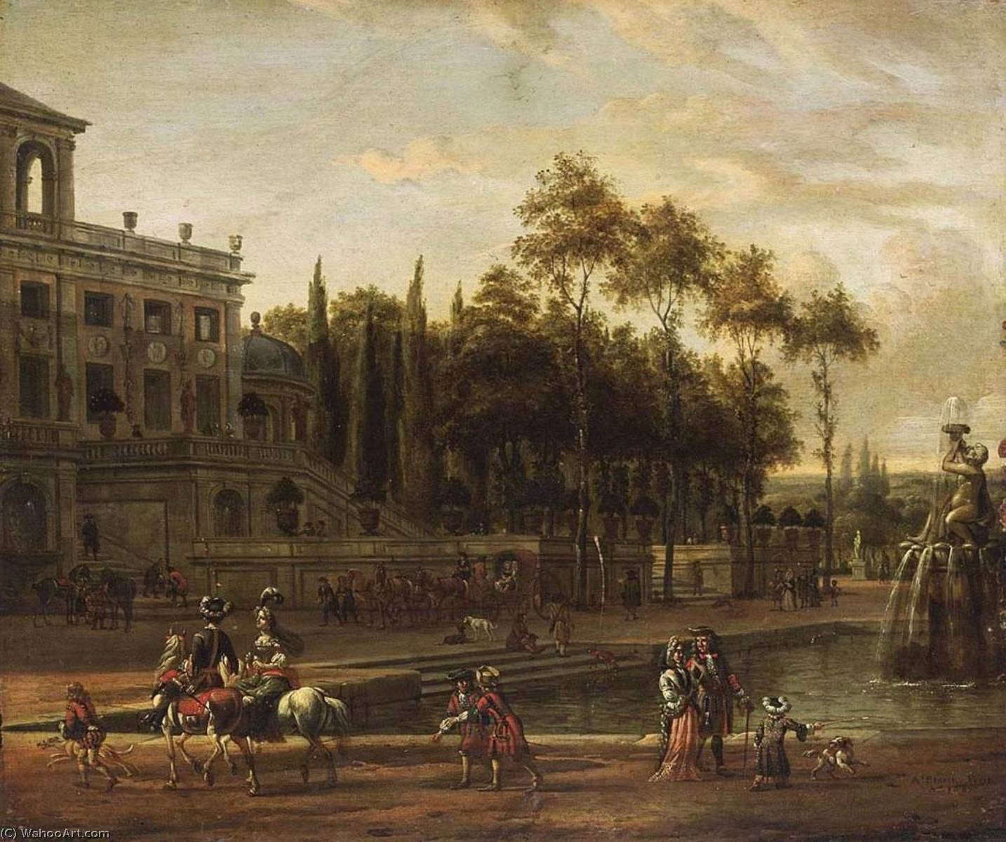An Italianate Park Landscape — Abraham Storck