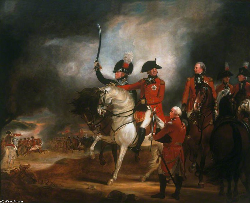 George Iii And The Prince Of Wales Reviewing The - (3rd) — Sir William Beechey