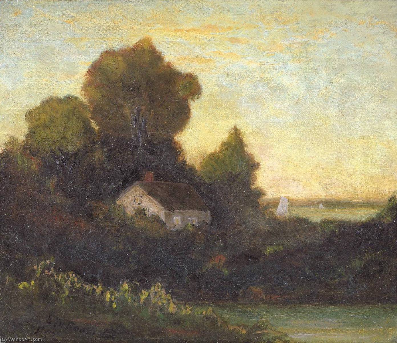 Untitled (house In Woods Near Lake) — Edward Mitchell Bannister