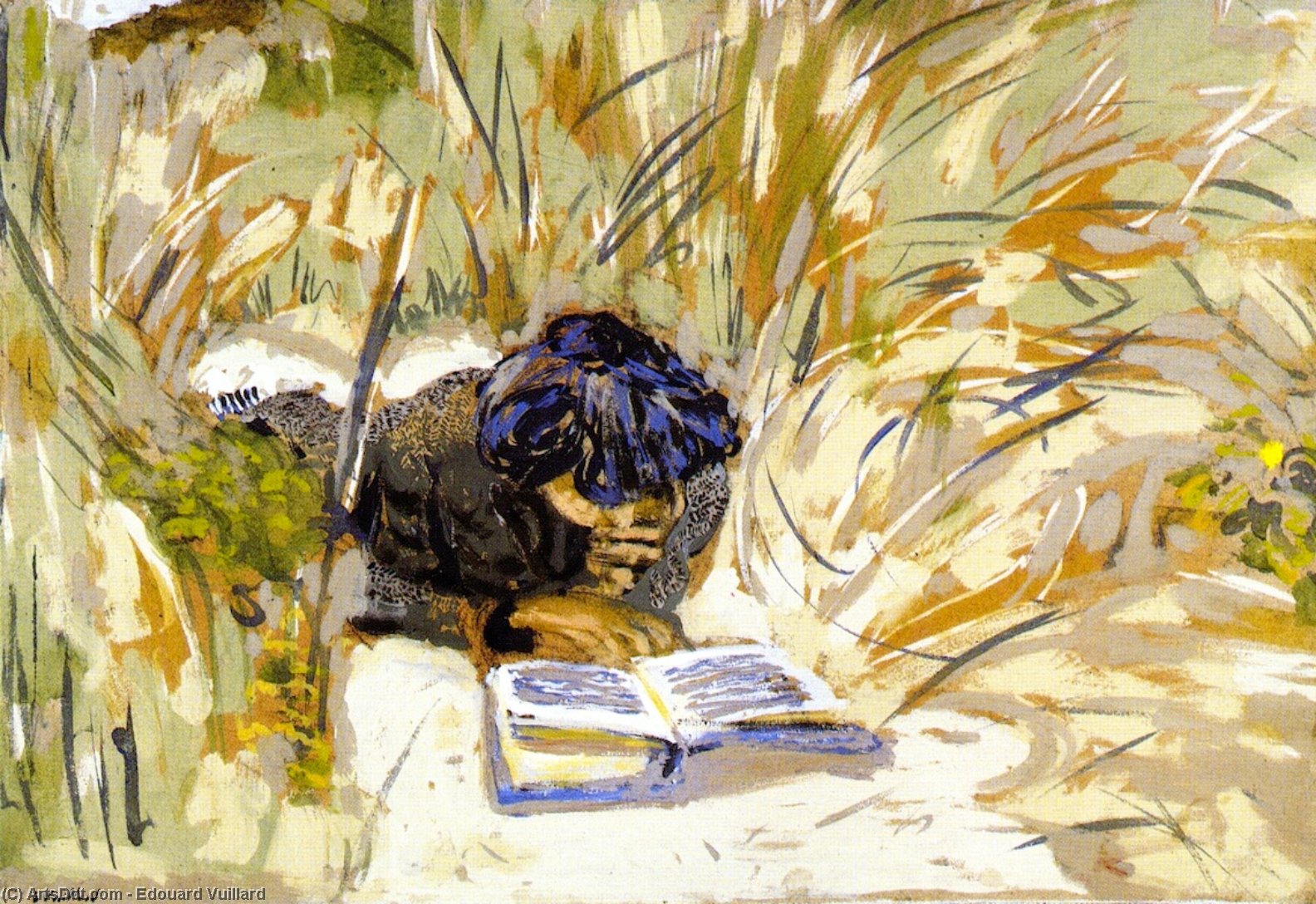 Woman Reading In The Reads, Saint-jacut — Jean-édouard Vuillard
