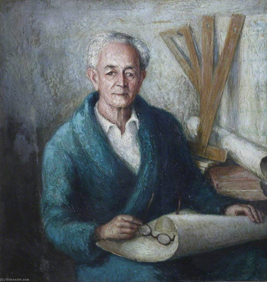 Gentleman In Green Dressing Gown — Georges Van Houten