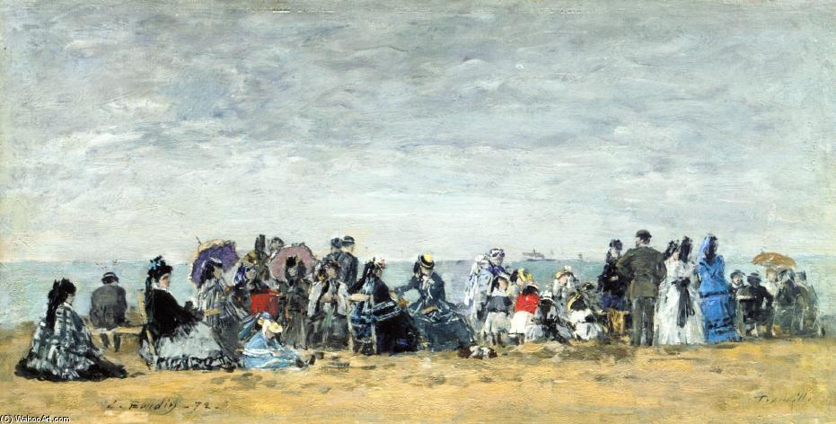 Beach Scene At Trouville — Eugène Louis Boudin