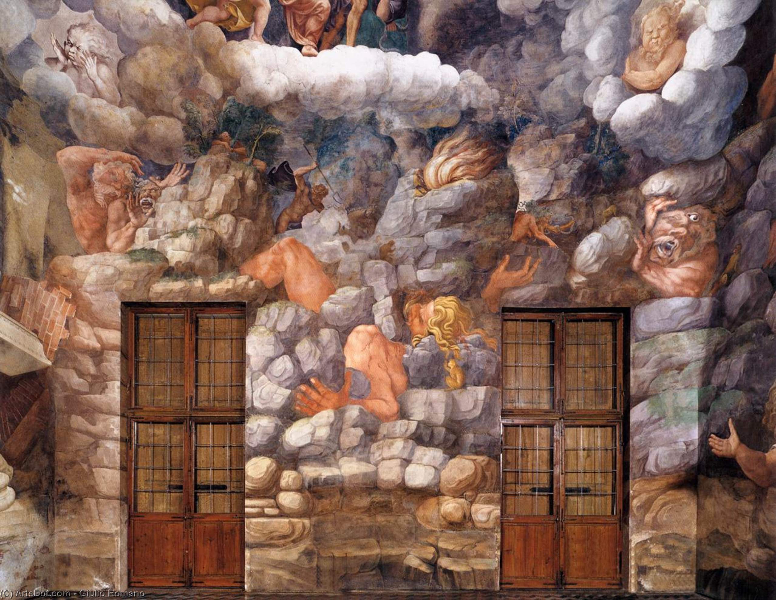 View Of The Sala Dei Giganti (east Wall) — Giulio Romano