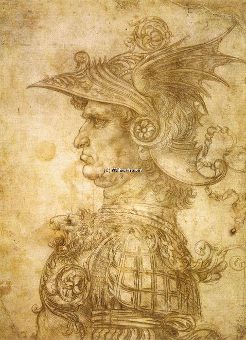 Profil Ratnika U Šlemu — Leonardo Da Vinči