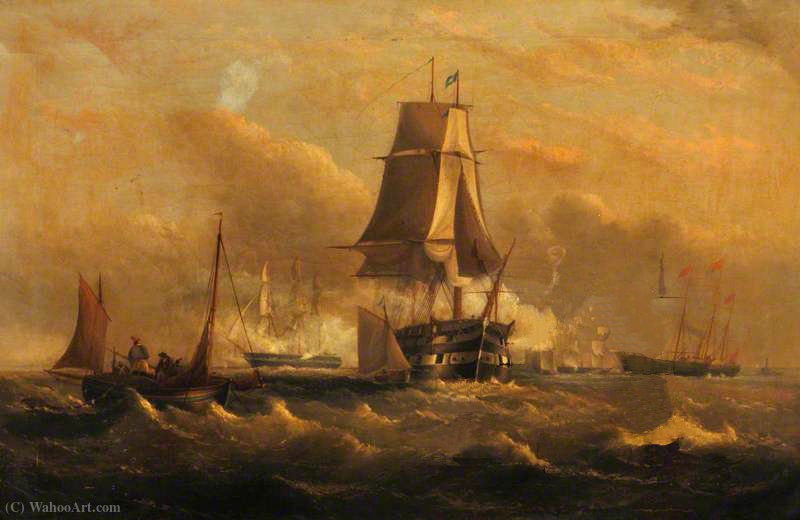 Royal Yacht 'alberta' Approaching A Man Of War, Solent — Arthur Wellington Fowles