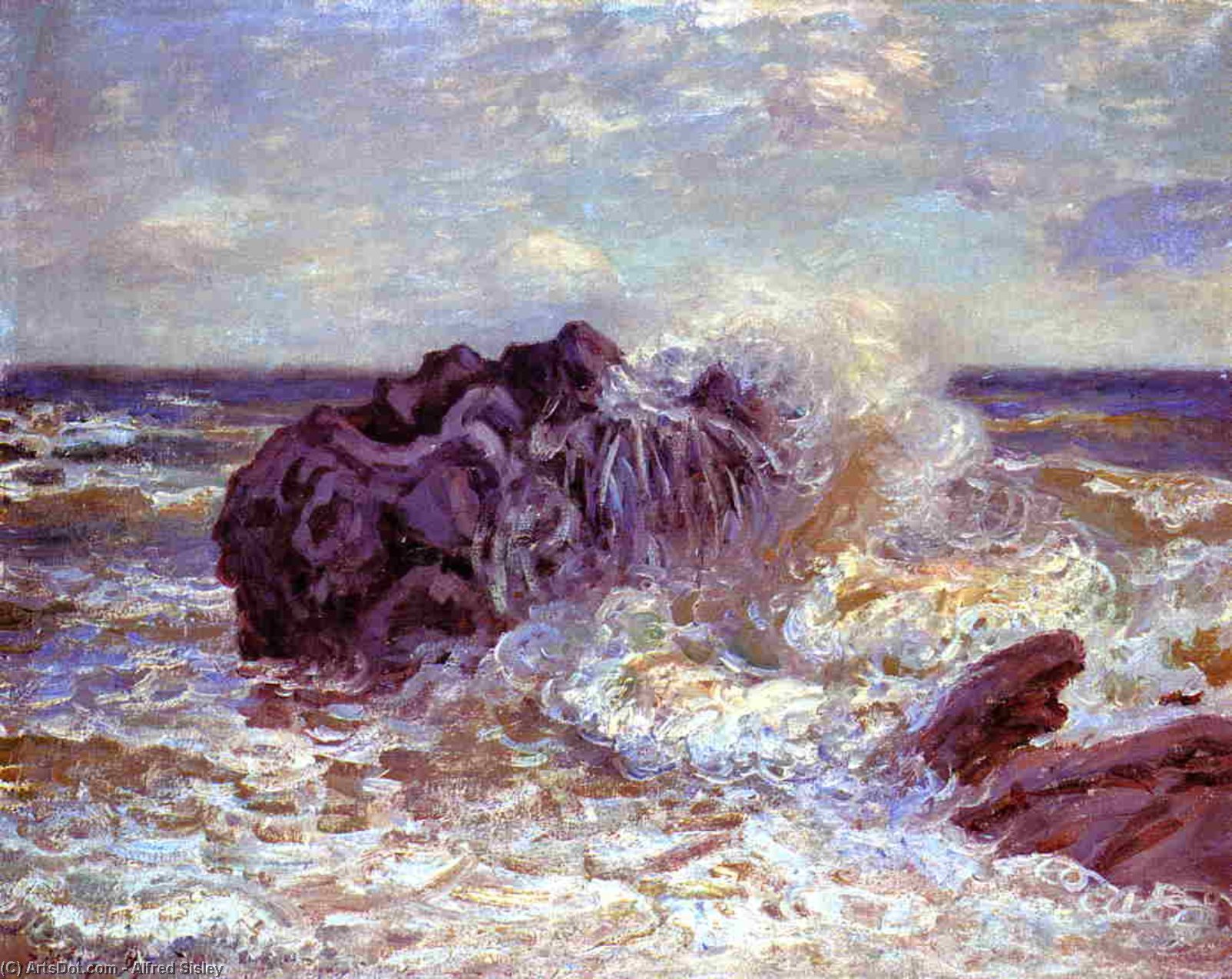The Wave, Lady's Cove, Langland Bay — Alfred Sisley