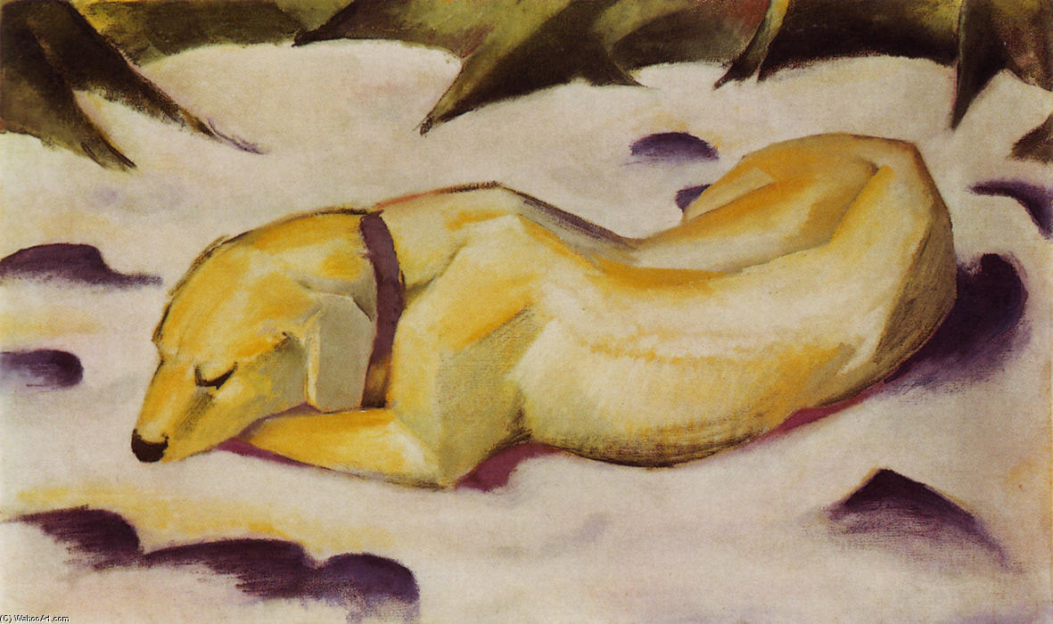 Dog Lying In The Snow — Franz Marc