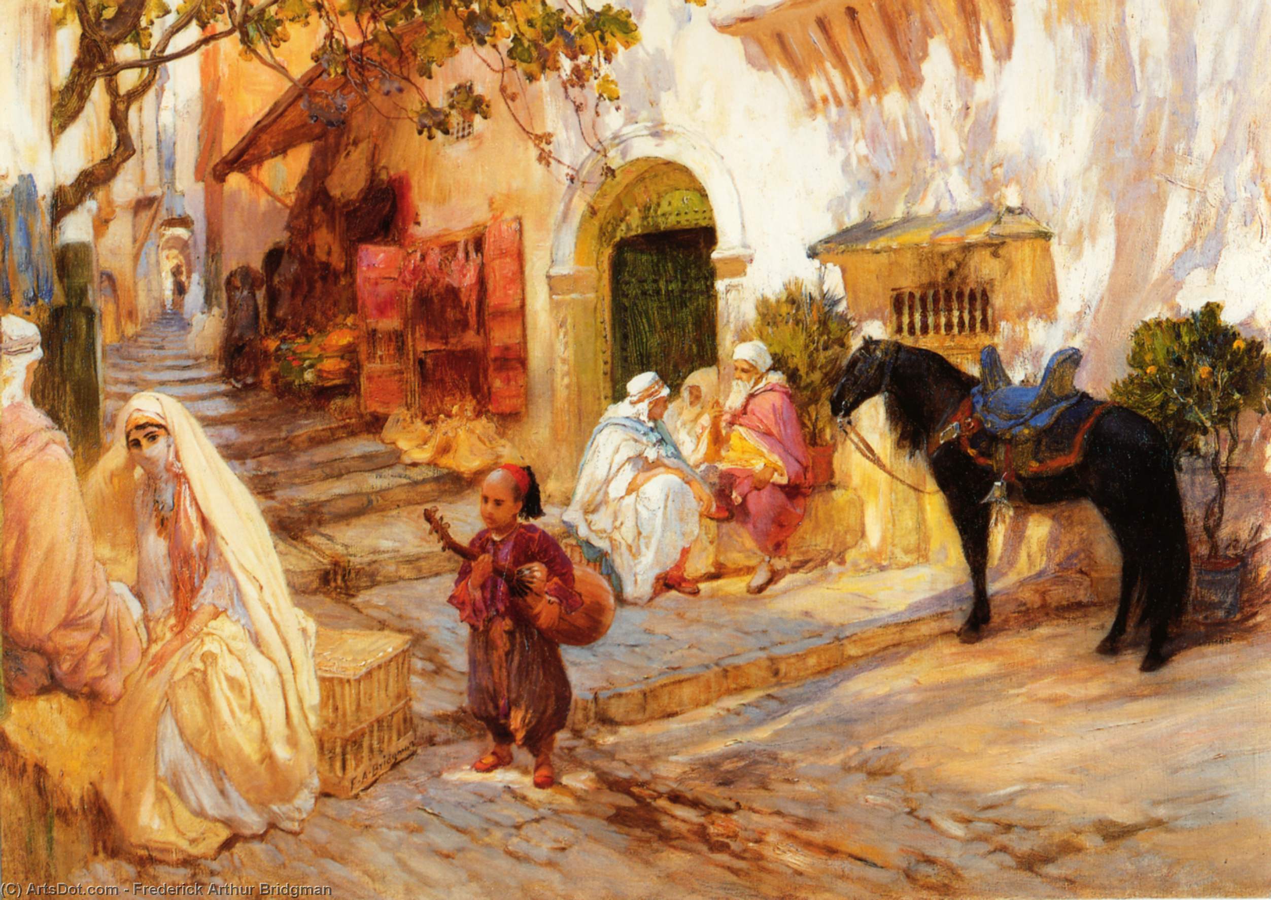 A Street In Algeria — Frederick Arthur Bridgman
