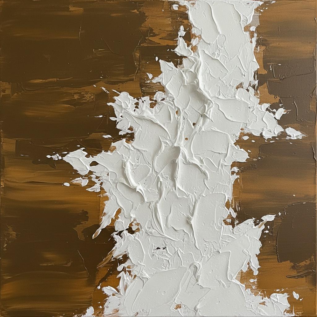 Monolithic Radiance: An Impasto Study Of Spontaneous Form And Earthbound Shadows — David Moreau