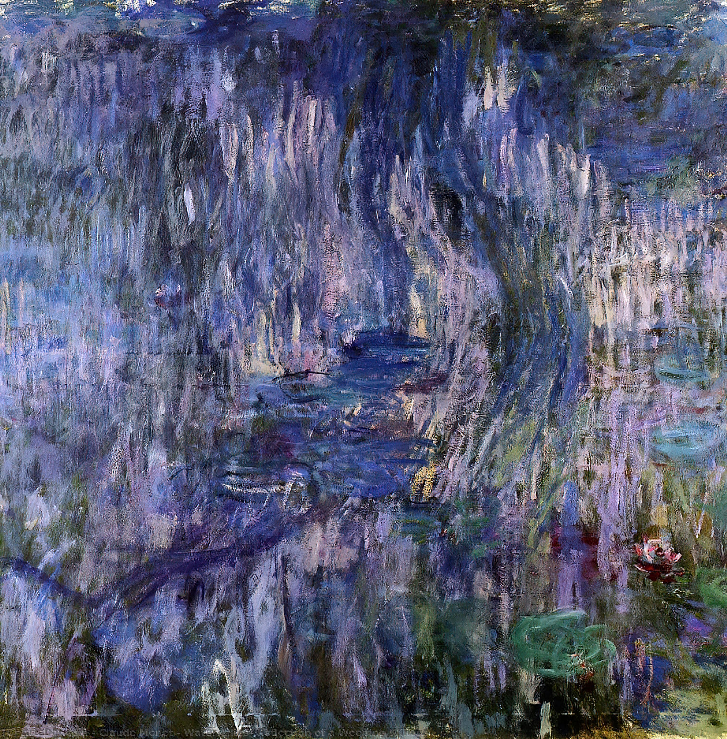 Water-lilies, Reflection Of A Weeping Willow — Claude Monet