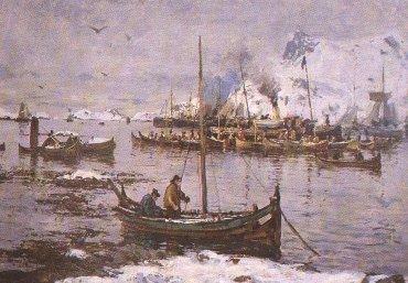 Fra Svolvær I Lofoten ( From Svolvaer In Lofoten, Norway) — Gunnar Berg