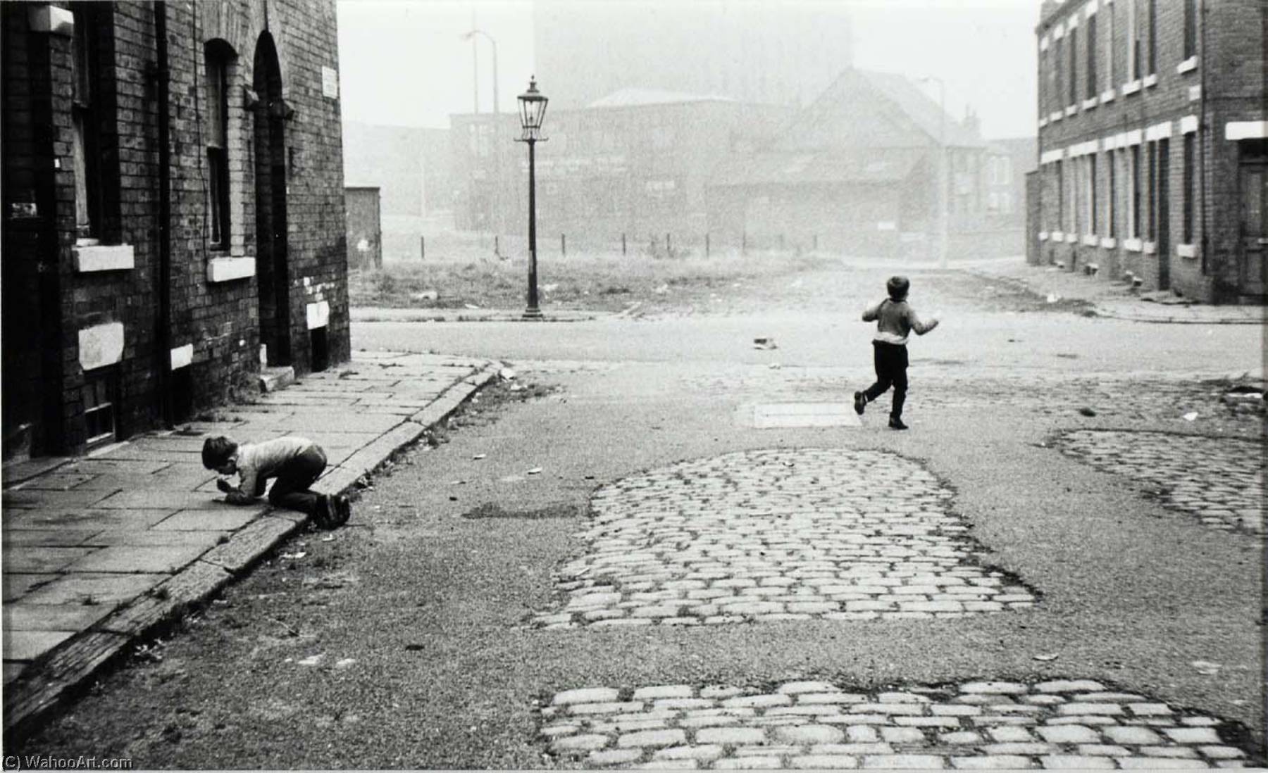 Leeds, England (two Boys Playing In Street) — Jeffrey Blankfort