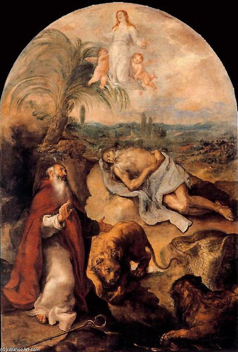 Muerte De San Pablo Ermitaño, Museo Del Prado — Francisco Camilo