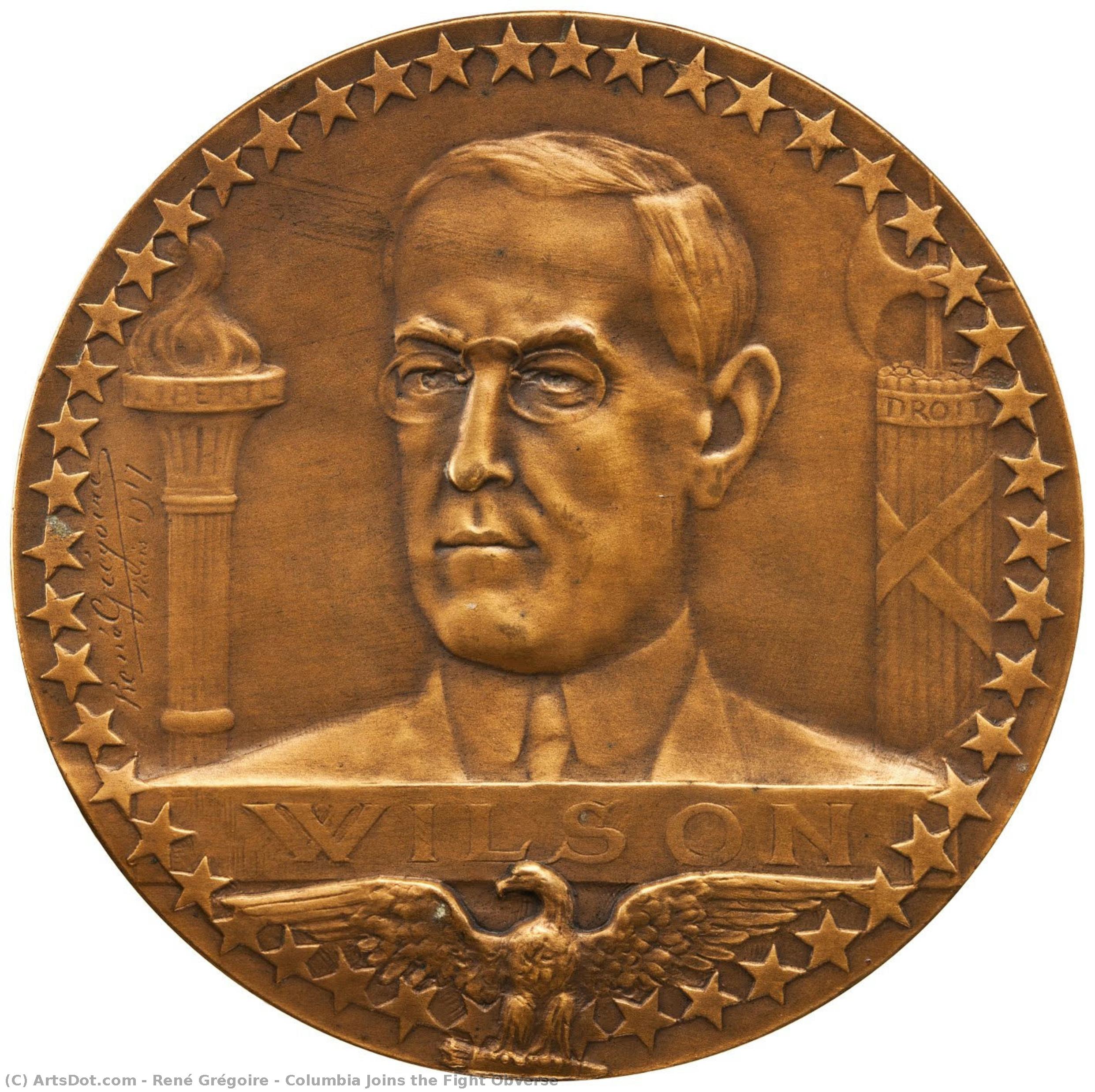Columbia Joins The Fight Obverse — René Grégoire