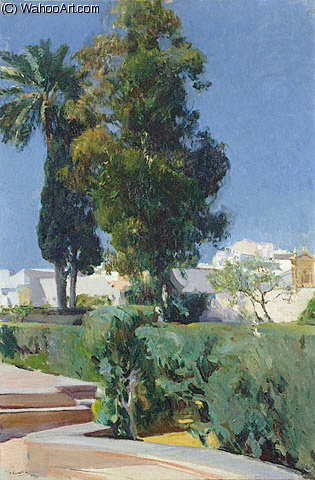 Corner Of The Garden Alcazar Sevilla Gty — Joaquín Sorolla Y Bastida