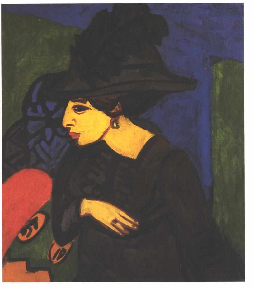 Dodo With A Big Feather Hat — Ernst Ludwig Kirchner