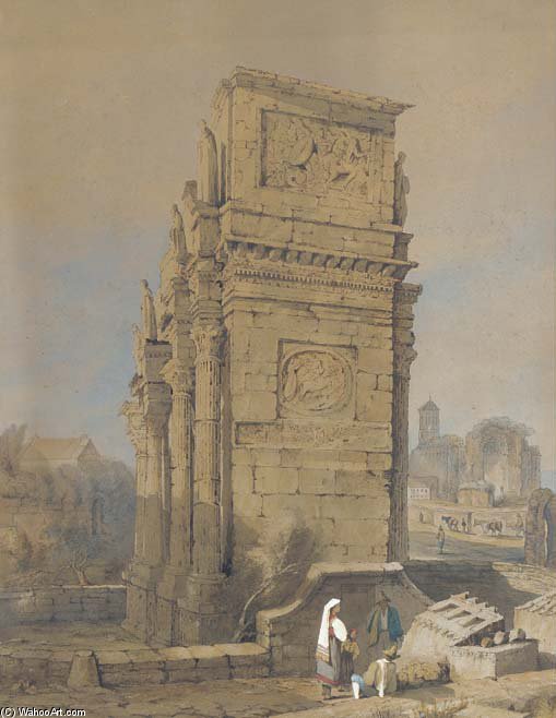 The Arch Of Constantine, Rome, From The South-east — Samuel Prout