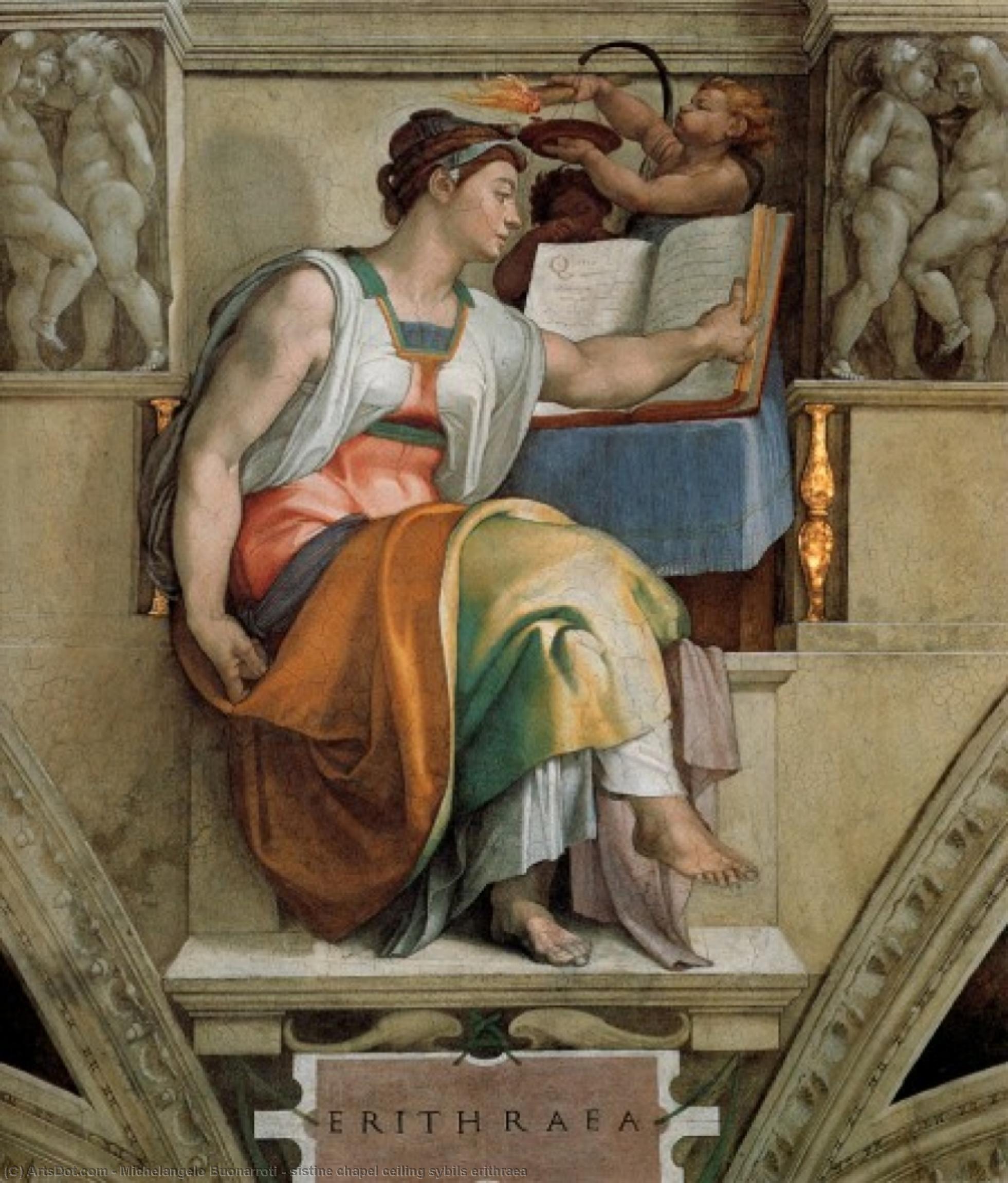 Sistine Chapel Ceiling Sybils Erithraea — Mihailo Anđelo