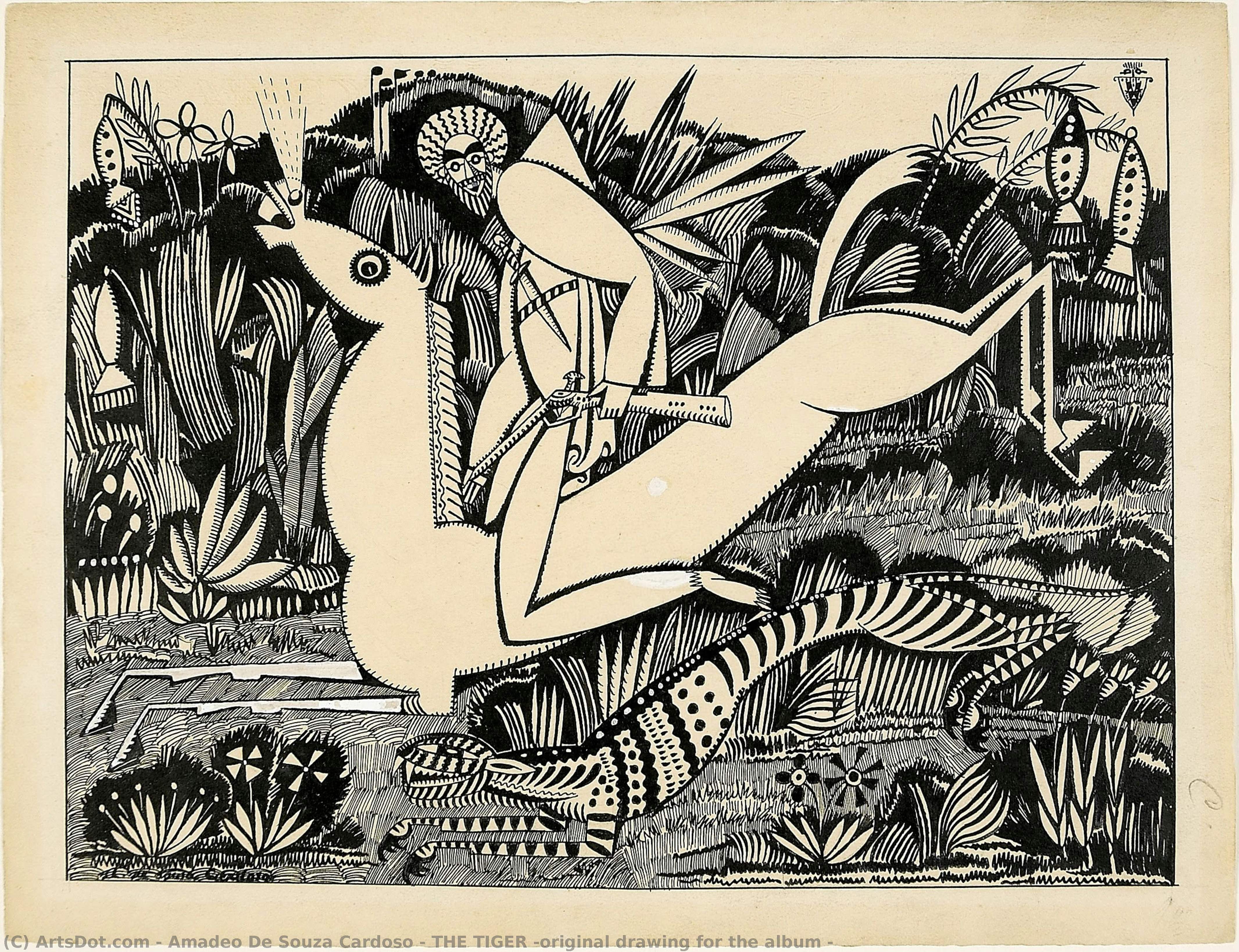 Der Tiger (originalzeichnung Für Das Album — Amadeo Souza Cardoso