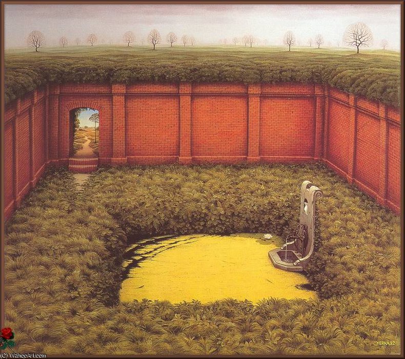 In The Oligocenskie Gardens — Jacek Yerka
