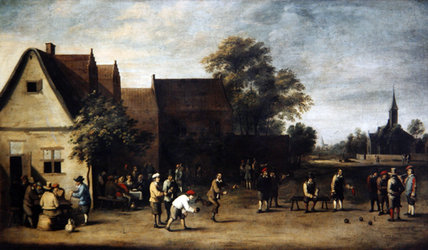 Bowls Players On A Village Green — Thomas Van Apshoven