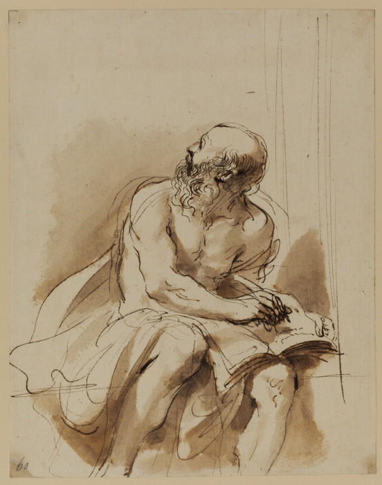 Seated Figure Of Saint Jerome — Guercino