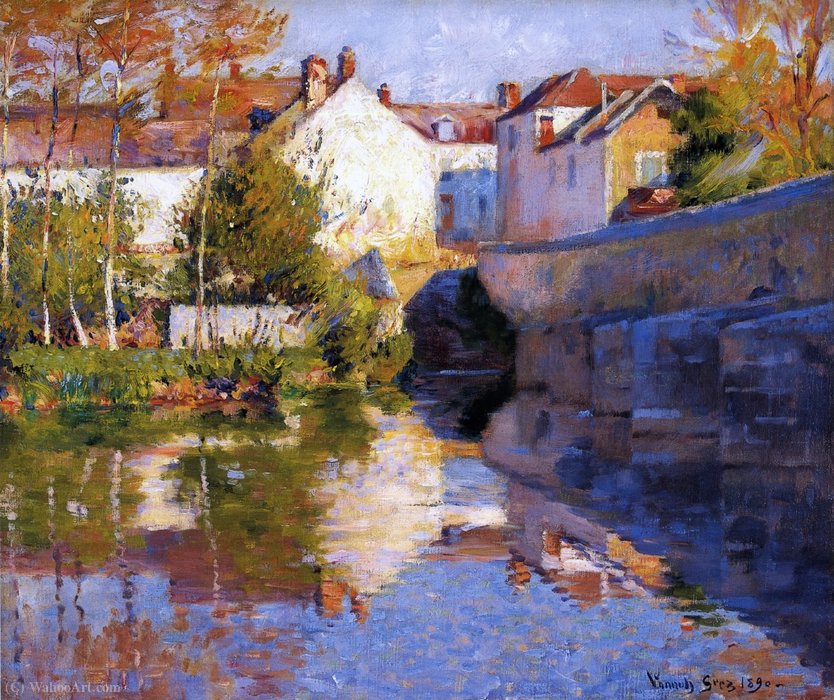 Beside The River (grez) — Robert William Vonnoh