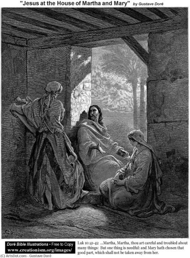 Jesus At The House Of Martha And Mary — ギュスターヴ・ドレ