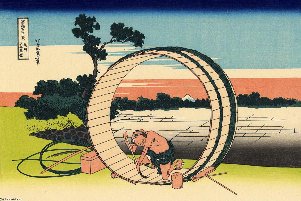 Fujimi Fuji View Field In The Owari Province — Katsushika Hokusai