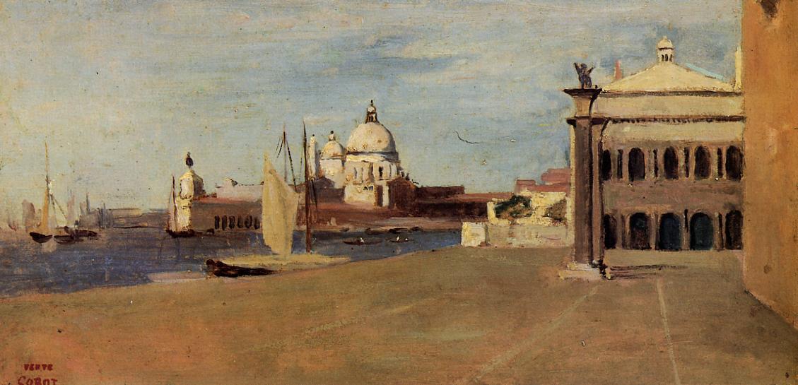 Venice, The Grand Canal, View From The Esclavons Quay — Jean-baptiste-camille Corot